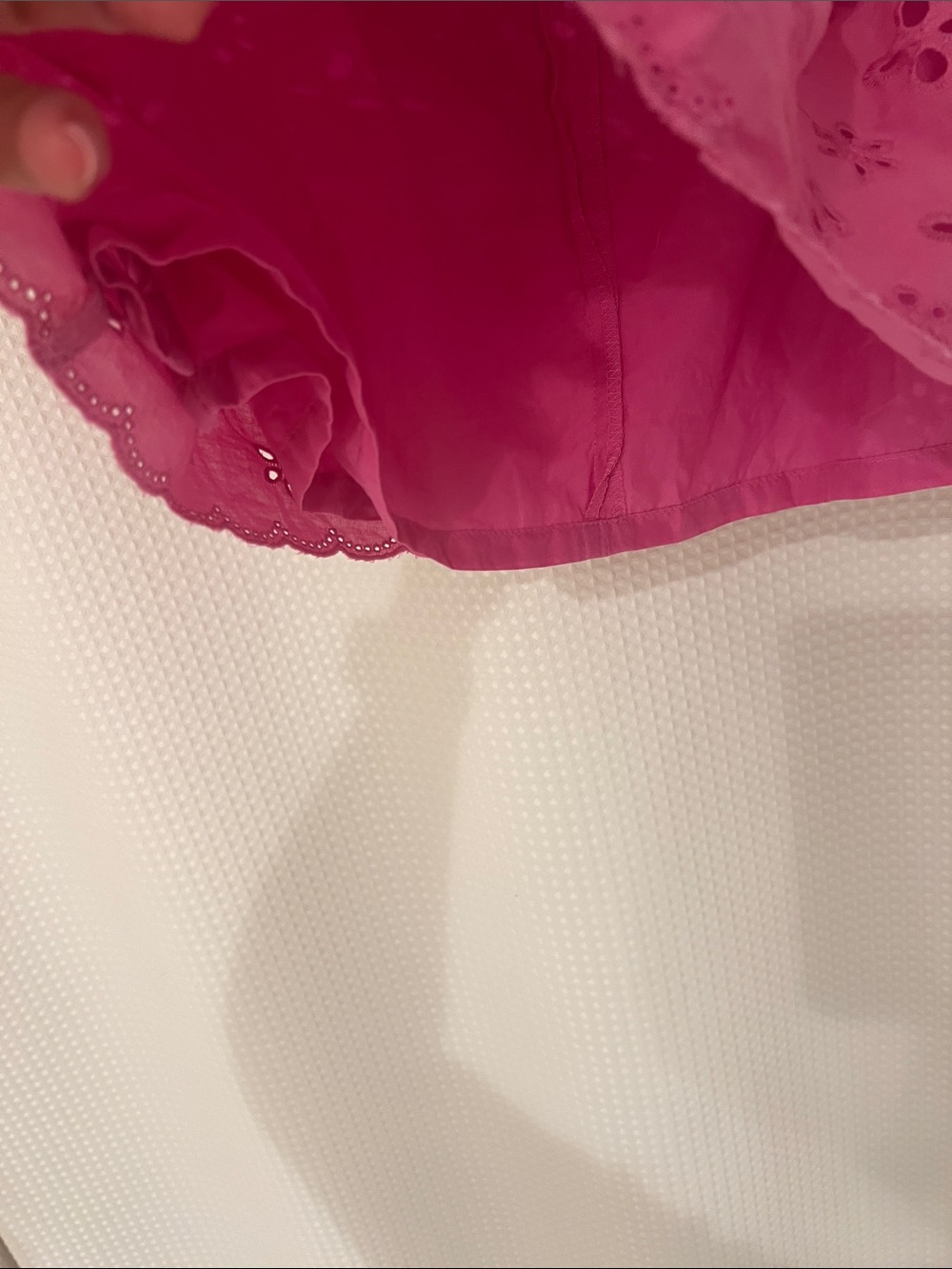 LOFT Eyelet A-Line Skirt - Hot Pink - Picture 7 of 10